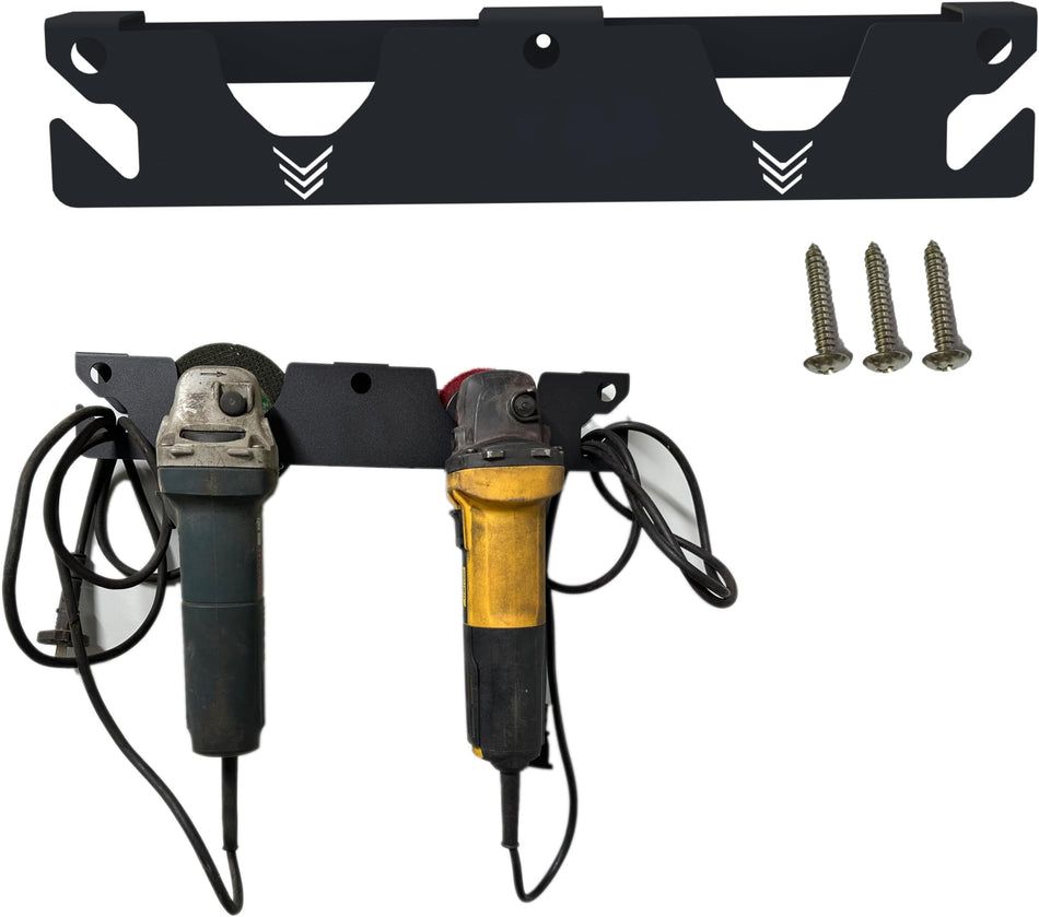 Angle Grinder Holder Metal Angle Grinder Rack with Cord Hanger Wall Mount Bracket for Angle Grinder Cutters Polishers
