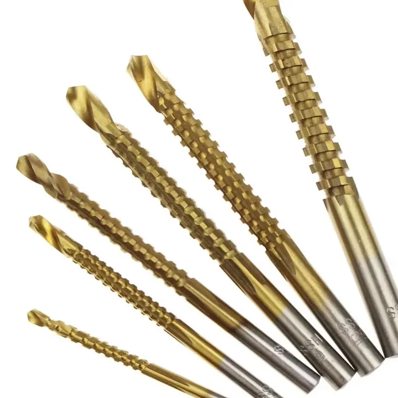 mm HSS Titanium Step Tap Drill Bit Set – Spiral Grooved Metric Combination for Metal & Wood